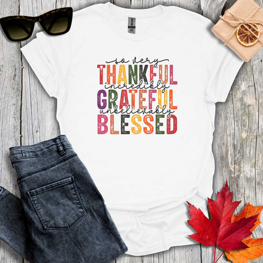 T-Shirt White / S So Very Thankful Tee