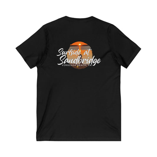 V-neck S / Black Surfside at Sandbridge Circle V-Neck Tee
