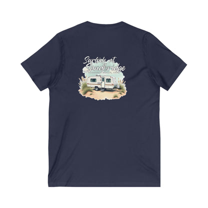 V-neck Surfside at Sandbridge Virginia Camper V-Neck Tee