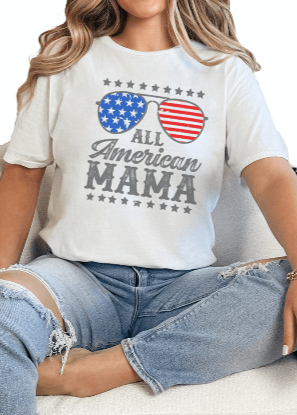 T-Shirt White / S All American Mama Tee