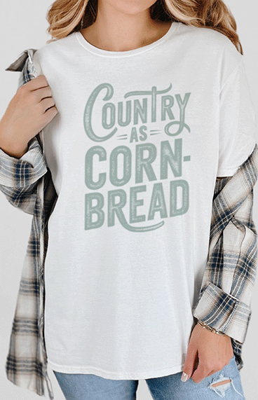 T-Shirt White / S Country as Cornbread Tee