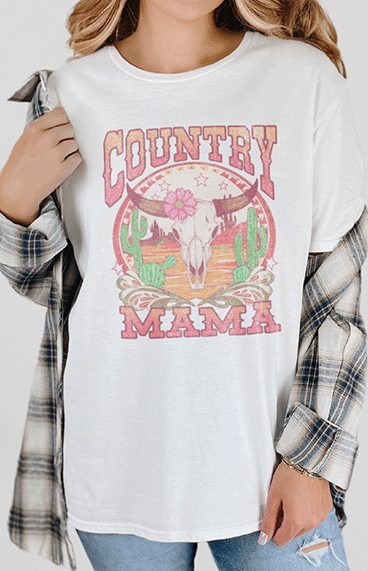 T-Shirt White / S Country Mama 2 Tee
