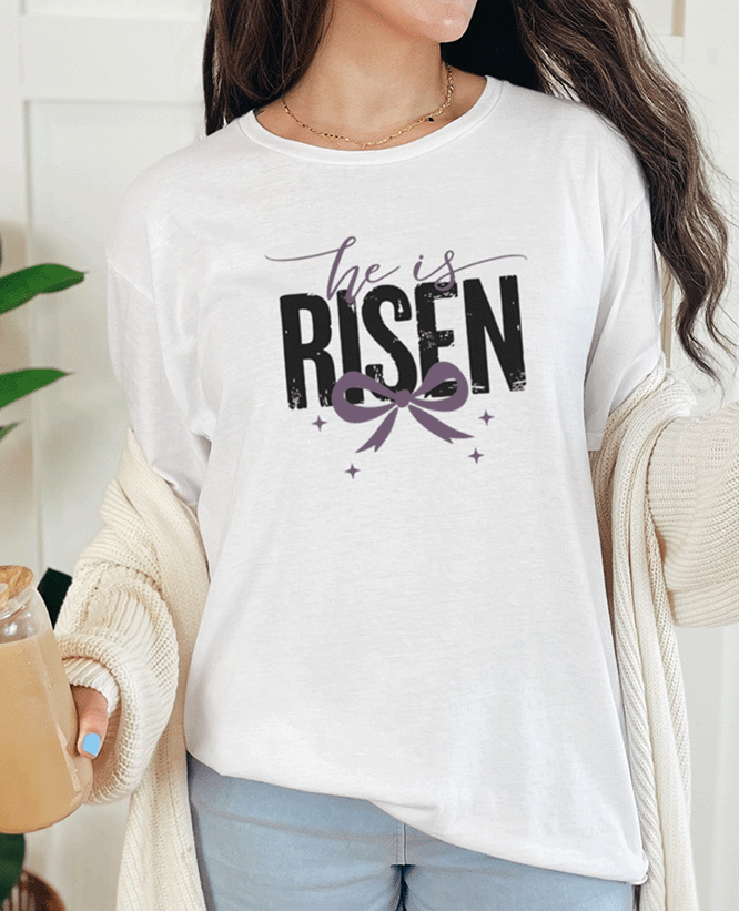 T-Shirt White / S He is Risen Coquette Tee