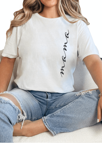 T-Shirt White / S Mama Sideways Tee