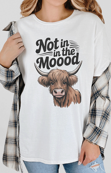 T-Shirt White / S Not in the Moood Tee