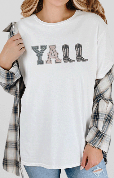 T-Shirt White / S YaLL with boots Tee